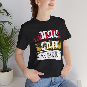 Jesus Saved My Soul Christian T-Shirt – Faith Based Scripture Shirt – Unisex Religious Graphic Tee Gift for Believers