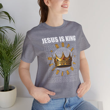 Jesus Is King T-Shirt, Christian Crown of Hope Shirt, Faith Based Apparel for Believers, Religious Graphic Tee for Men and Women
