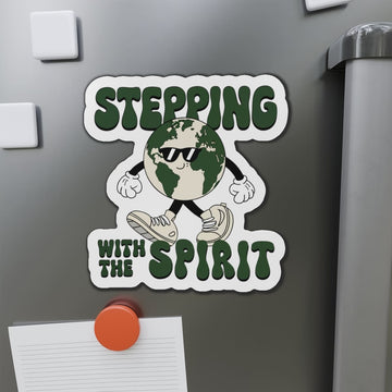 STK68 Stepping With The Spirit Sticker – Christian Vinyl Decal for Laptop, Water Bottle, Bible Journal – Holy Spirit Faith Gift