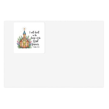 STK11 Psalm 23:6 Church Sticker – I Will Dwell in the House of the Lord – Christian Vinyl Faith Decal