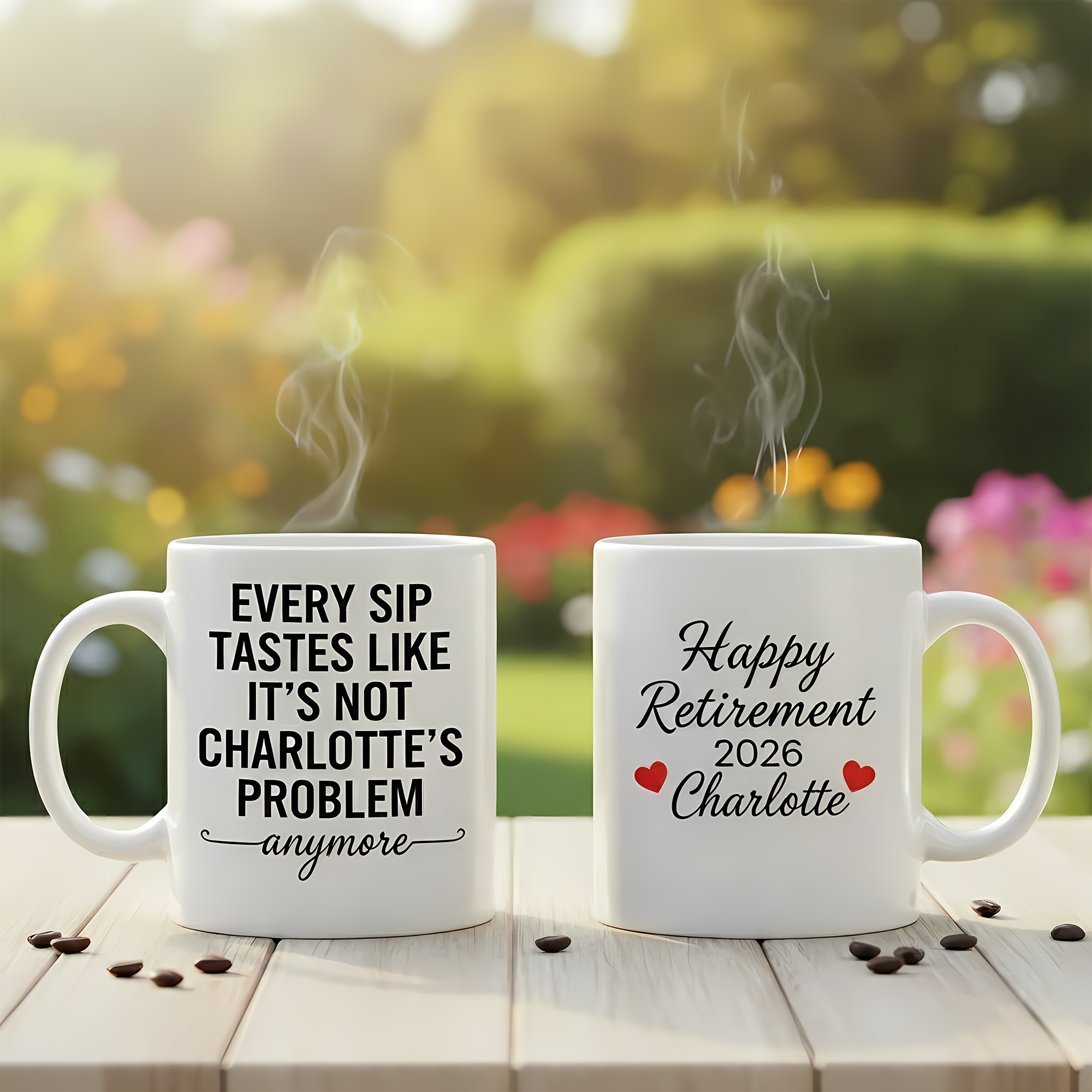 Retirement Mug Gift, Personalized Coffee Mug, Custom Name Year Mug, Funny Office Mug, Happy Retirement Present For Coworker|Mug 44