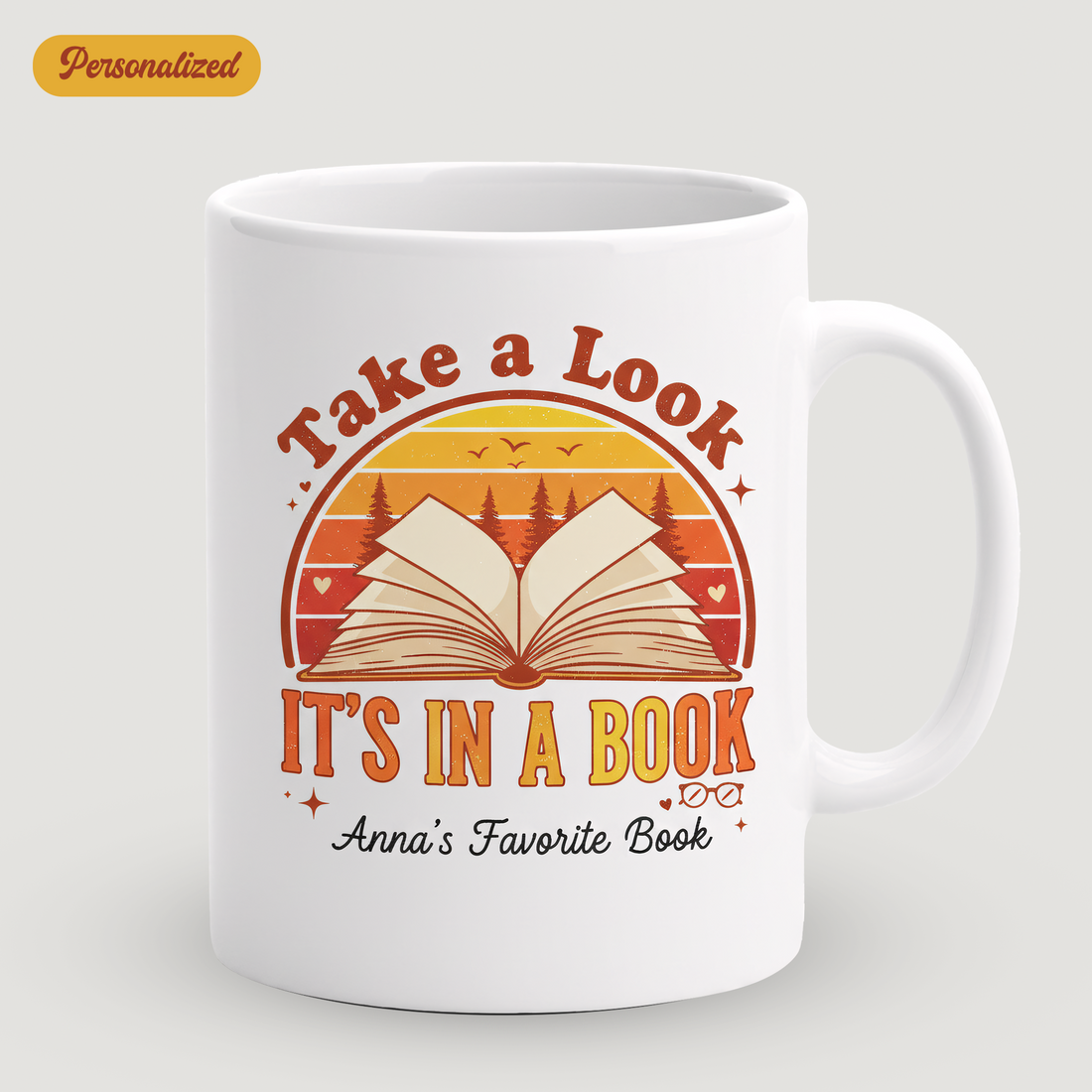 Personalized Mug, Custom Name Mug, Book Lover Gift, Reading Mug, Bookish Coffee Mug, Gift For Reader, Vintage Book Mug, Custom Mug| Mug 88