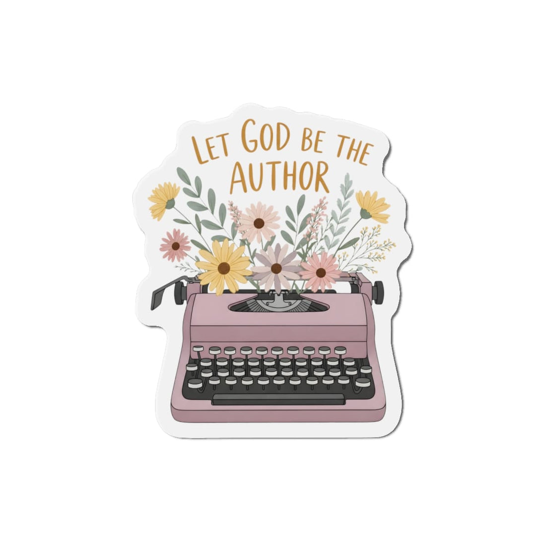 STK32 Let God Be The Author Christian Sticker – Inspirational Bible Quote Vinyl Decal – Faith-Based Waterproof Sticker for Laptop, Water Bottle, Journal