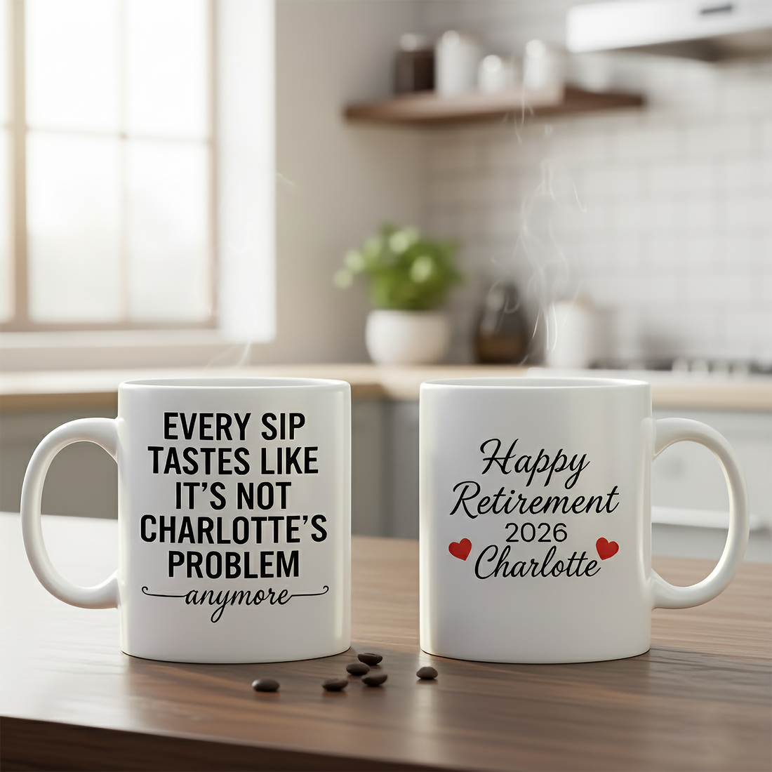 Retirement Mug Gift, Personalized Coffee Mug, Custom Name Year Mug, Funny Office Mug, Happy Retirement Present For Coworker|Mug 44