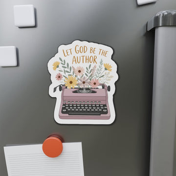 STK32 Let God Be The Author Christian Sticker – Inspirational Bible Quote Vinyl Decal – Faith-Based Waterproof Sticker for Laptop, Water Bottle, Journal
