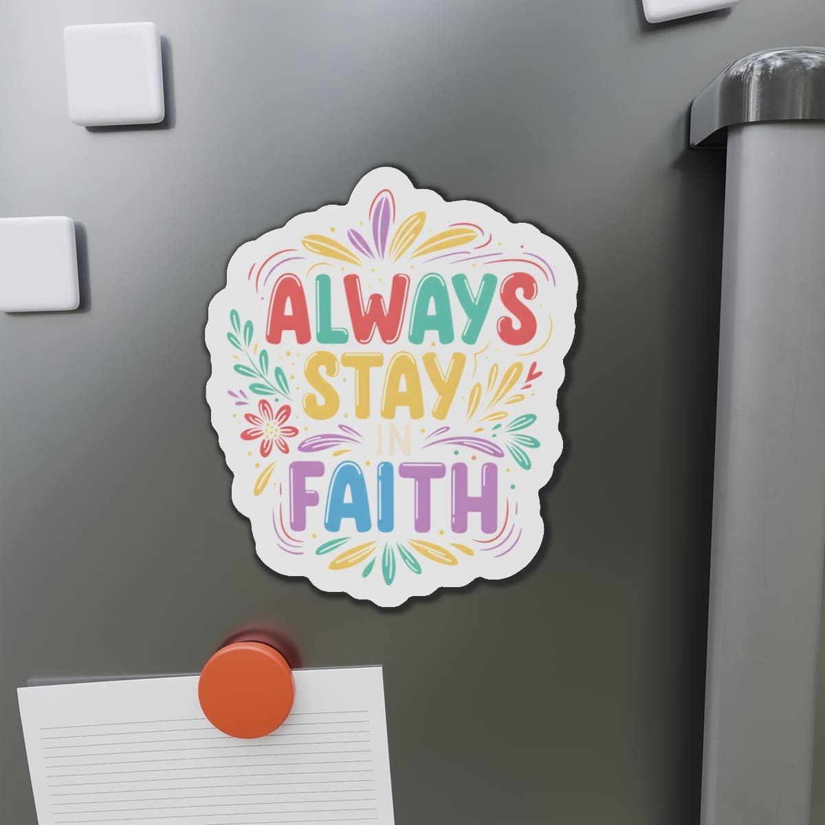 STK28 Always Stay in Faith Christian Sticker – Colorful Faith Vinyl Decal – Inspirational Waterproof Sticker for Laptop, Water Bottle, Journal
