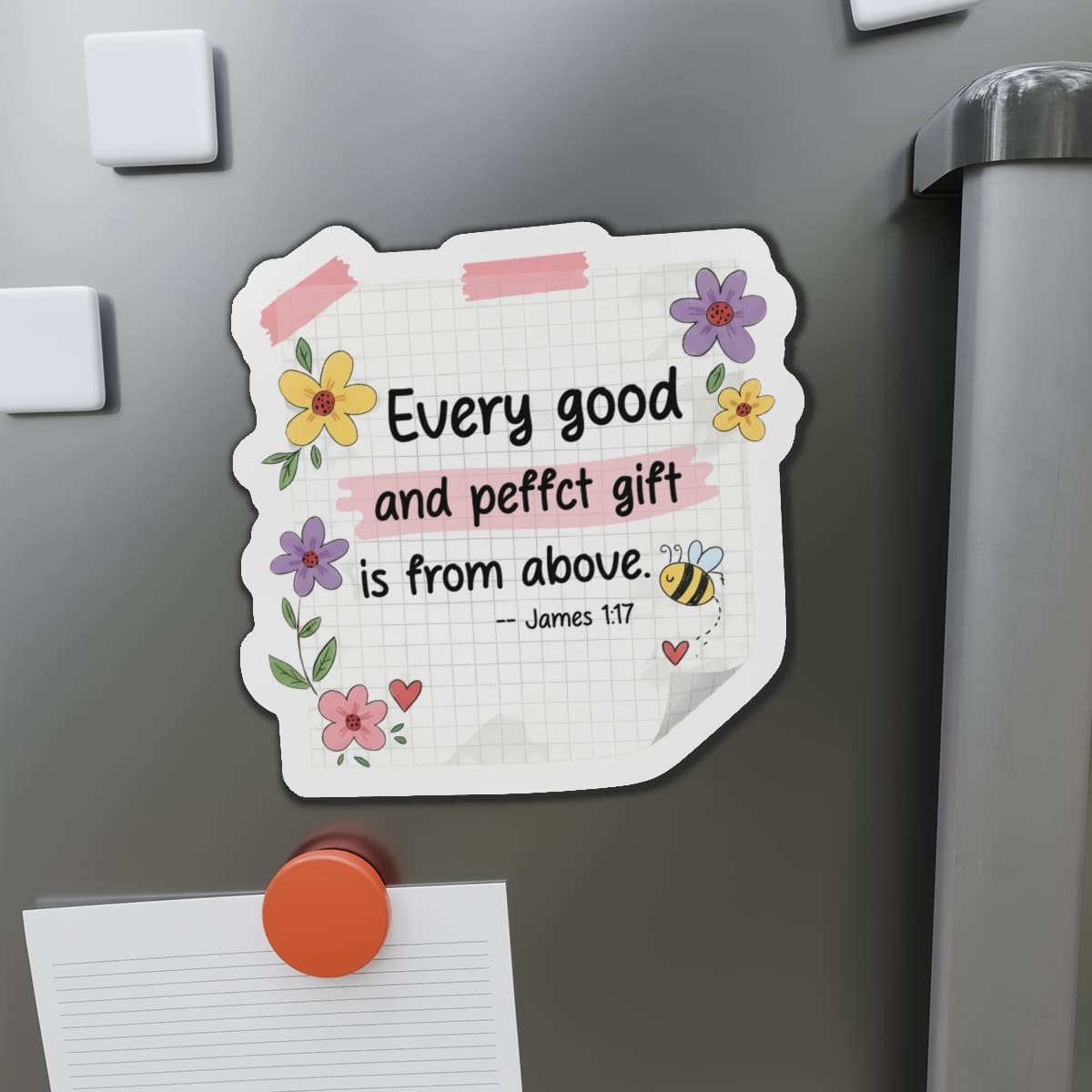 STK64 Every Good Gift Sticker – Christian Vinyl Bible Verse Decal James 1:17 for Laptop, Water Bottle, Notebook – Cute Faith-Based Gift Idea