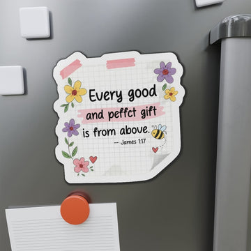 STK64 Every Good Gift Sticker – Christian Vinyl Bible Verse Decal James 1:17 for Laptop, Water Bottle, Notebook – Cute Faith-Based Gift Idea