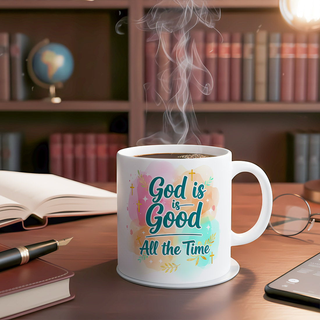 Personalized God Is Good Mug, Christian Coffee Cup, Custom Faith Mug Gift, Inspirational Bible Verse Mug, Religious Blessing Cup| Mug 100