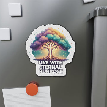 STK91 Live With Eternal Purpose Christian Sticker – Waterproof Vinyl Faith Quote Decal for Laptop & Water Bottle