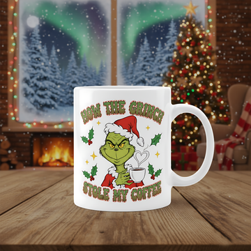 Grinch Coffee Mug Christmas Gift, Funny Holiday Mug For Coffee Lovers, How The Grinch Stole My Coffee Cup, Christmas Humor Mug |Mug 16