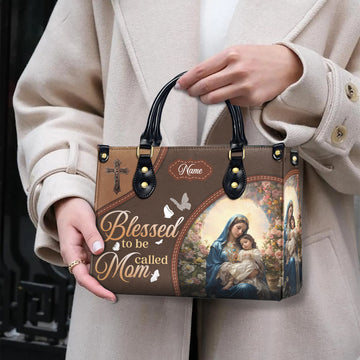 HB42-Christianartbag Handbags, Personalized Bags Blessed to be called mom, Gifts for Women
