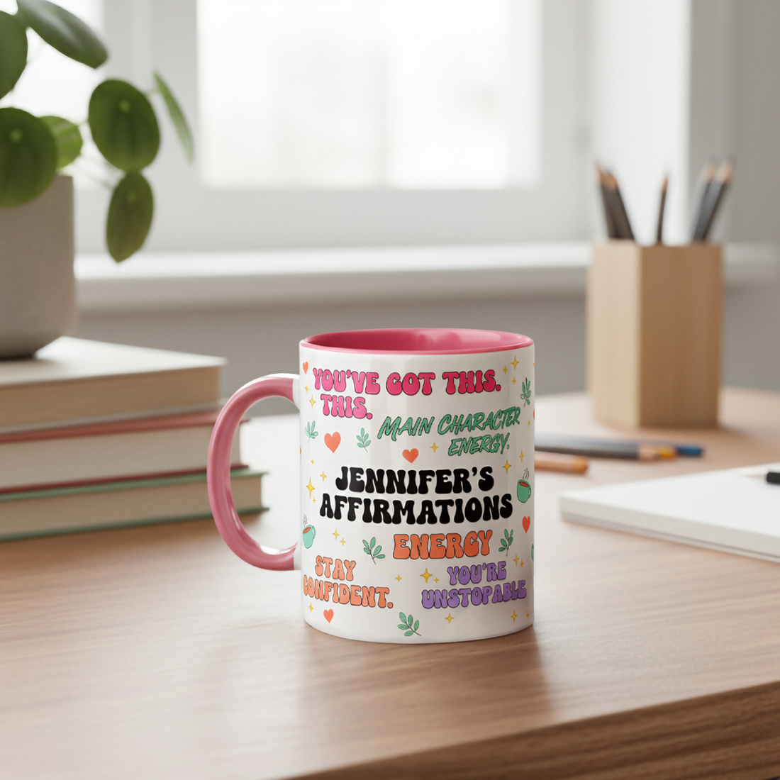 Personalized Affirmation Mug Gift, Custom Name Motivational Coffee Cup, Positive Energy Mug, Main Character Energy Gift|Mug 41