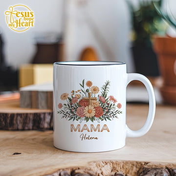 personalized mama mug – christian floral coffee cup – custom name mother’s day gift