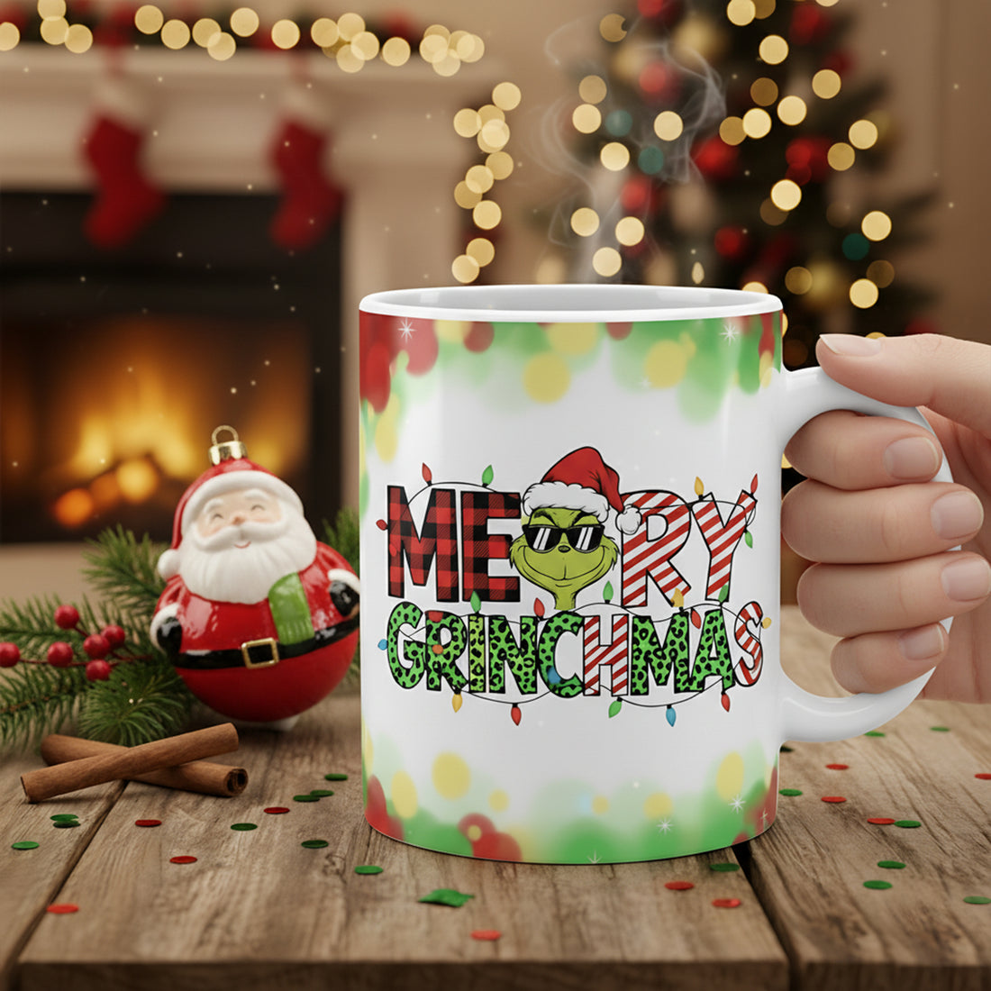 Merry Grinchmas Mug – Funny Grinch Christmas Coffee Cup, Holiday Gift for Grinch Lovers, Xmas Mug for Friends & Family| Mug17