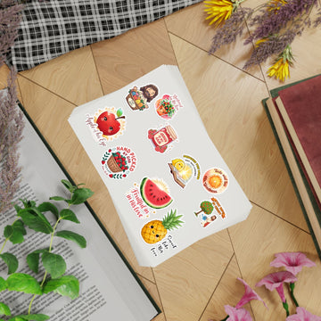 STK73 Fruit of the Spirit Christian Sticker Pack – Cute Faith Vinyl Decals for Laptop, Water Bottle, Bible Journal – Inspirational Fruit Designs