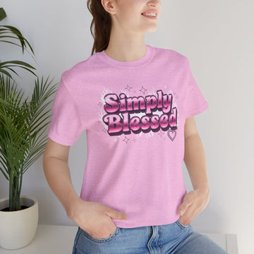 Simply Blessed Christian T-Shirt – Faith-Based Graphic Tee for Women – Cute Religious Shirt Gift Idea