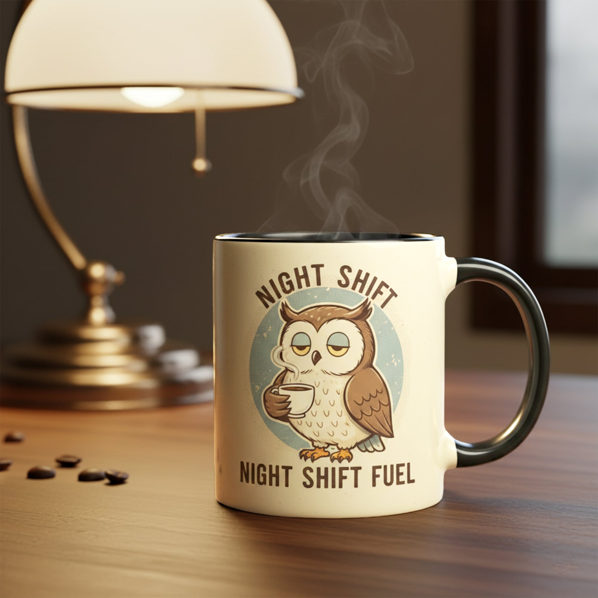 Personalized Funny Animal Mug, Custom Name Coffee Cup, Retro Bird Duck Owl Design, Vintage Farm Caw-Fee Pun Mug, Cute Humor Gift for Friends| Mug 47