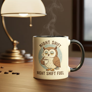 Personalized Funny Animal Mug, Custom Name Coffee Cup, Retro Bird Duck Owl Design, Vintage Farm Caw-Fee Pun Mug, Cute Humor Gift for Friends| Mug 47