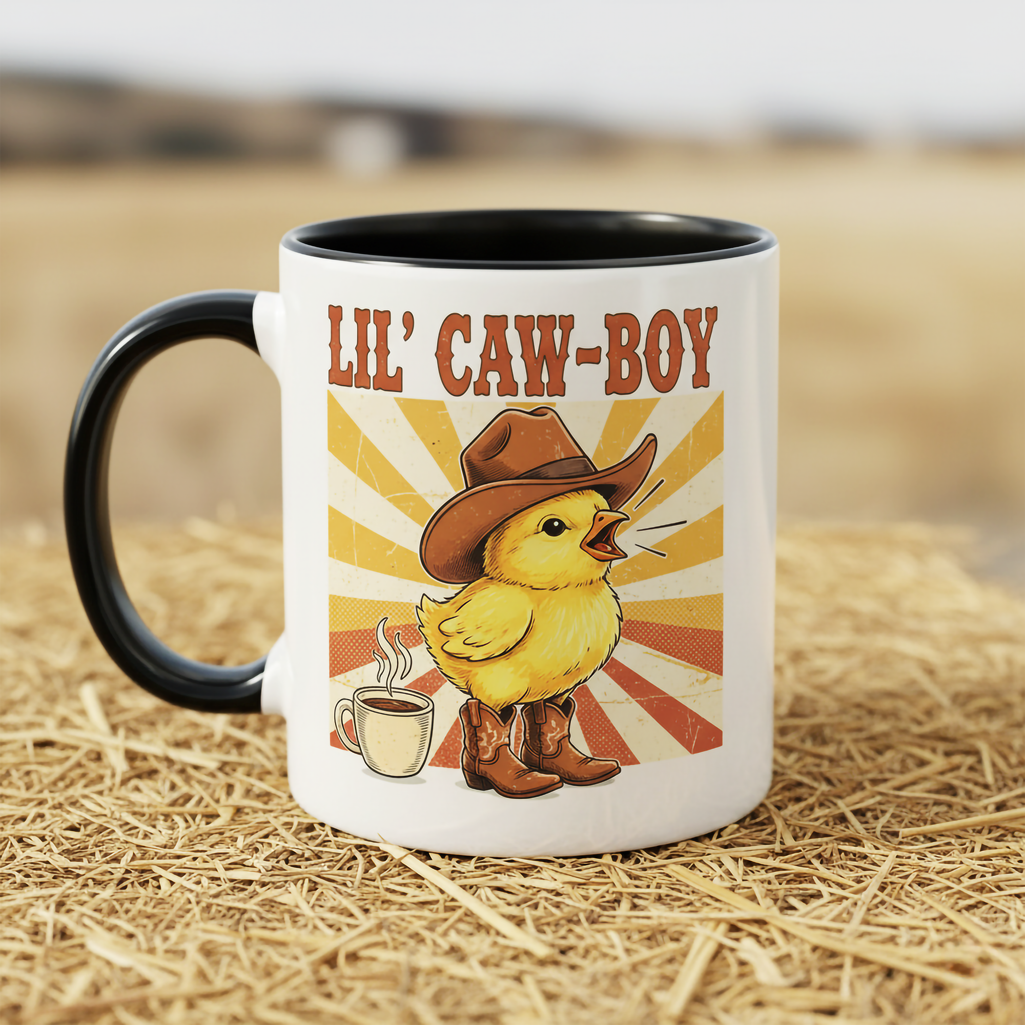 Personalized Mug, Funny Animal Mug, Retro Coffee Cup, Cowboy Mug, Bird Mug, Duck Mug, Owl Mug, Chicken Mug, Vintage Pun Gift, Humor Cup| Mug 54