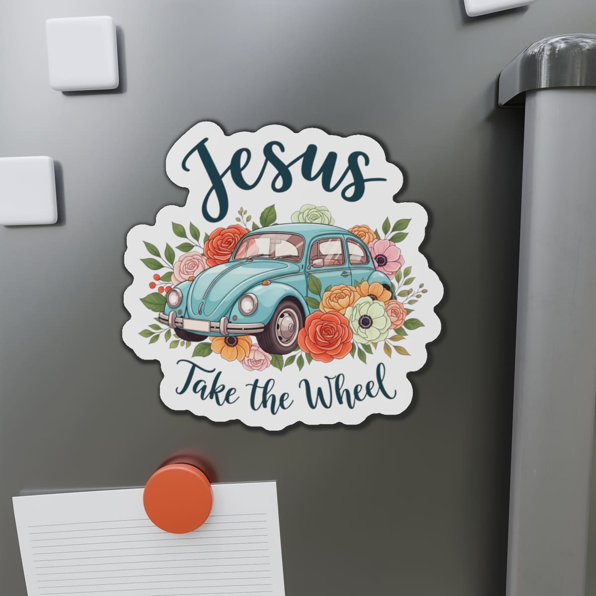 STK88 Jesus Take the Wheel Christian Sticker – Faith Vinyl Decal for Car, Laptop, Water Bottle, Waterproof Religious Gift