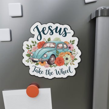 STK88 Jesus Take the Wheel Christian Sticker – Faith Vinyl Decal for Car, Laptop, Water Bottle, Waterproof Religious Gift