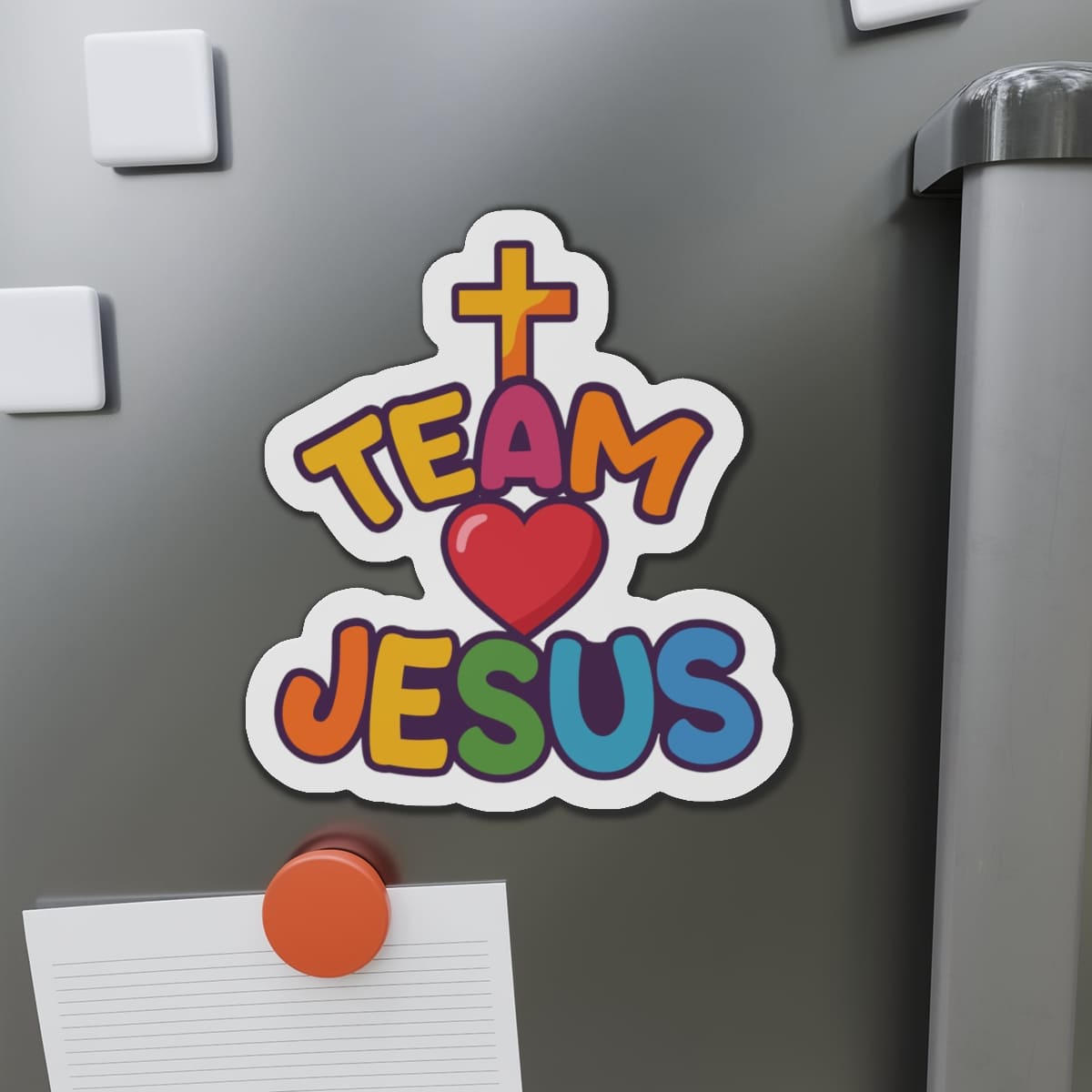 STK60 Team Jesus Sticker – Christian Vinyl Waterproof Decal for Laptop, Water Bottle, Bible Journal – Fun Faith Gift for Believers