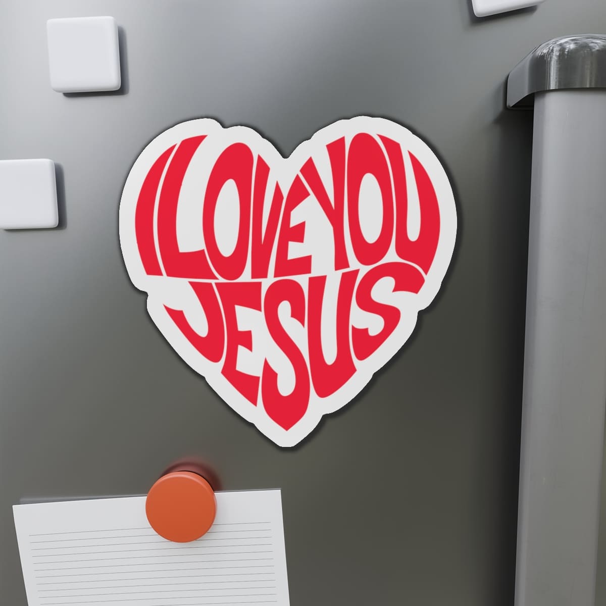 STK80  I Love You Jesus Heart Sticker – Christian Vinyl Decal for Laptop, Water Bottle, Faith Gift – 3 Inch Waterproof Religious Sticker