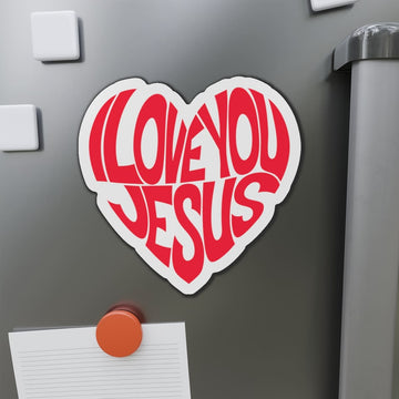 STK80  I Love You Jesus Heart Sticker – Christian Vinyl Decal for Laptop, Water Bottle, Faith Gift – 3 Inch Waterproof Religious Sticker