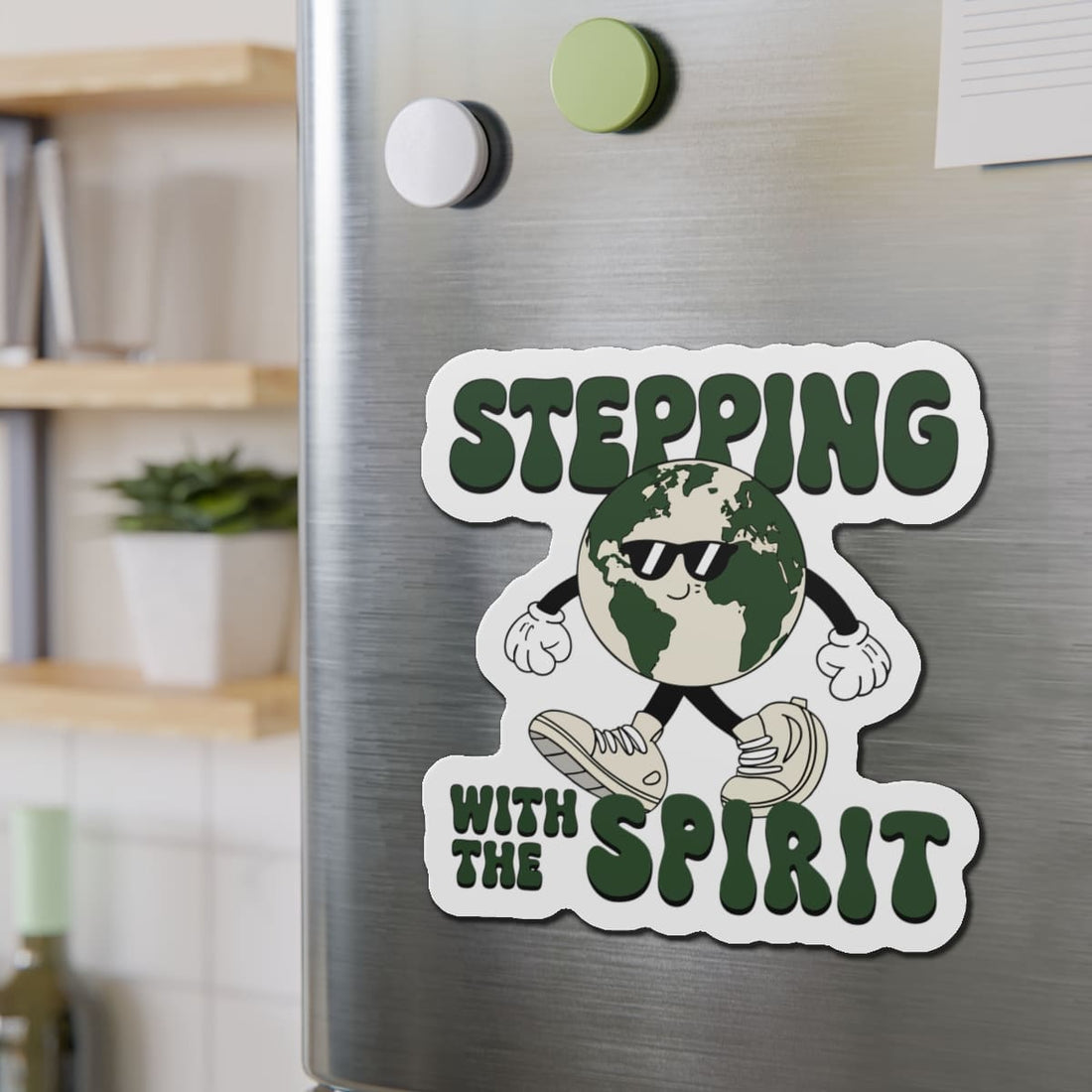 STK68 Stepping With The Spirit Sticker – Christian Vinyl Decal for Laptop, Water Bottle, Bible Journal – Holy Spirit Faith Gift