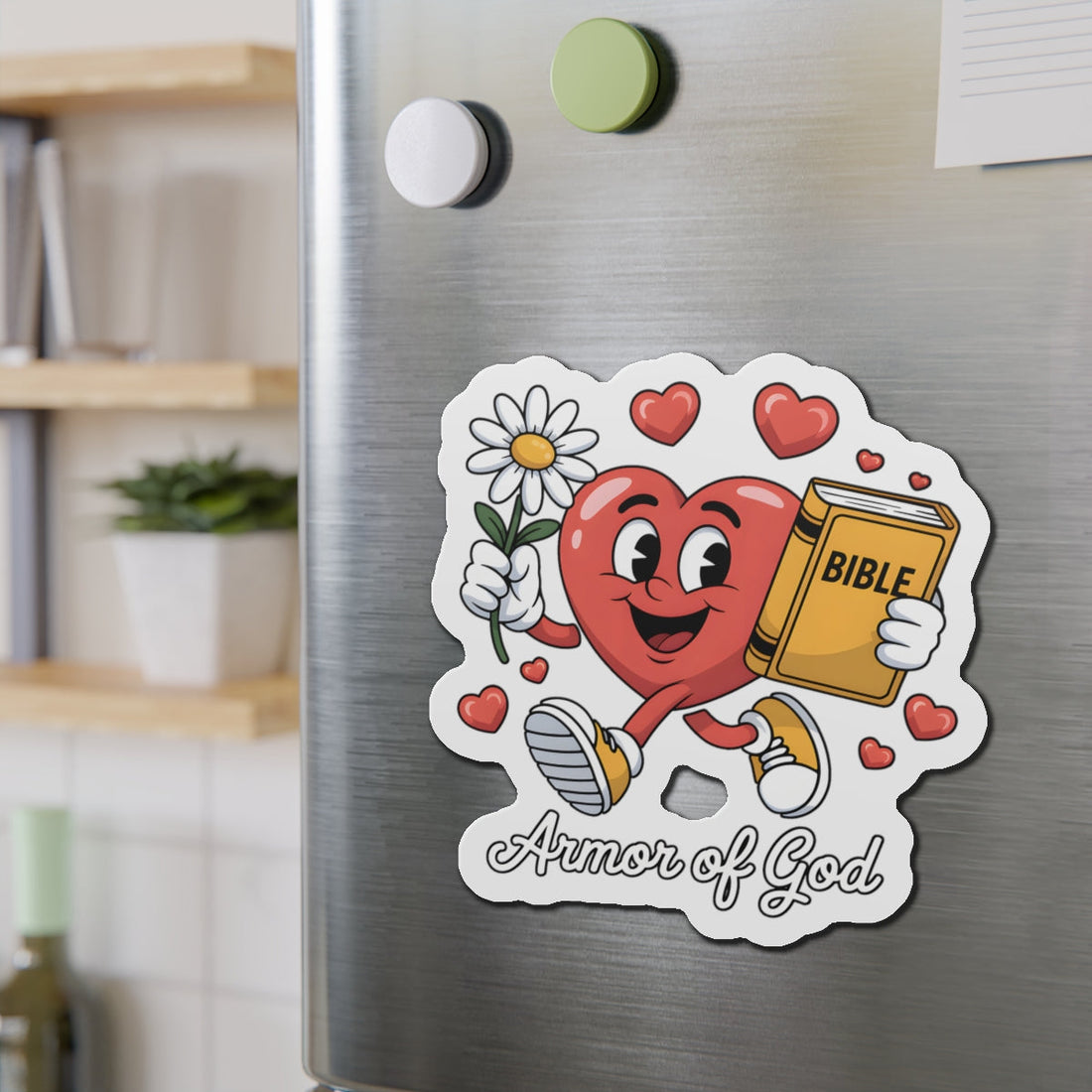 STK05 Armor of God Christian Sticker – Cute Heart Bible Vinyl Decal for Laptop, Water Bottle, Journal – Faith Based Gift Idea