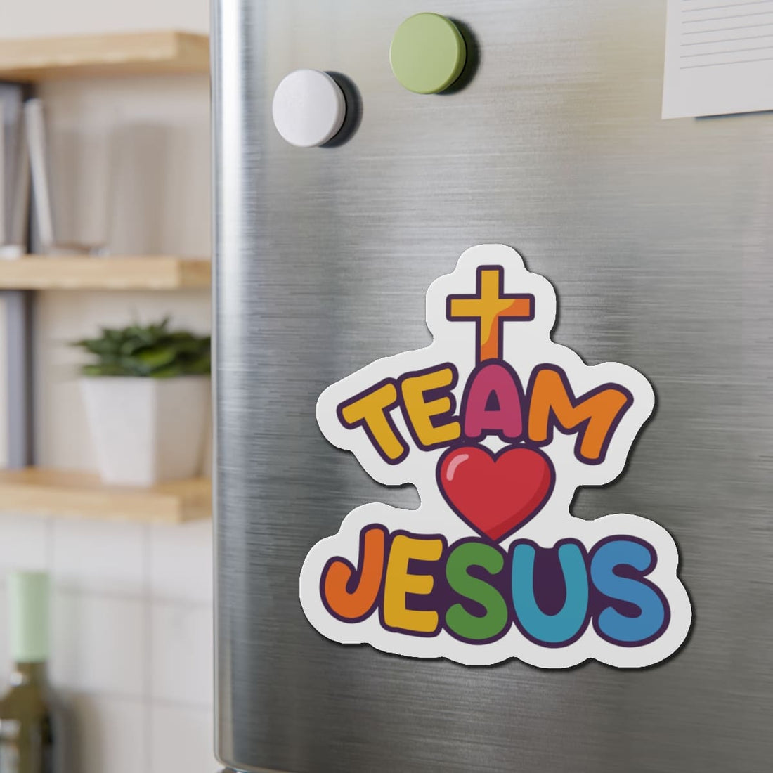 STK60 Team Jesus Sticker – Christian Vinyl Waterproof Decal for Laptop, Water Bottle, Bible Journal – Fun Faith Gift for Believers