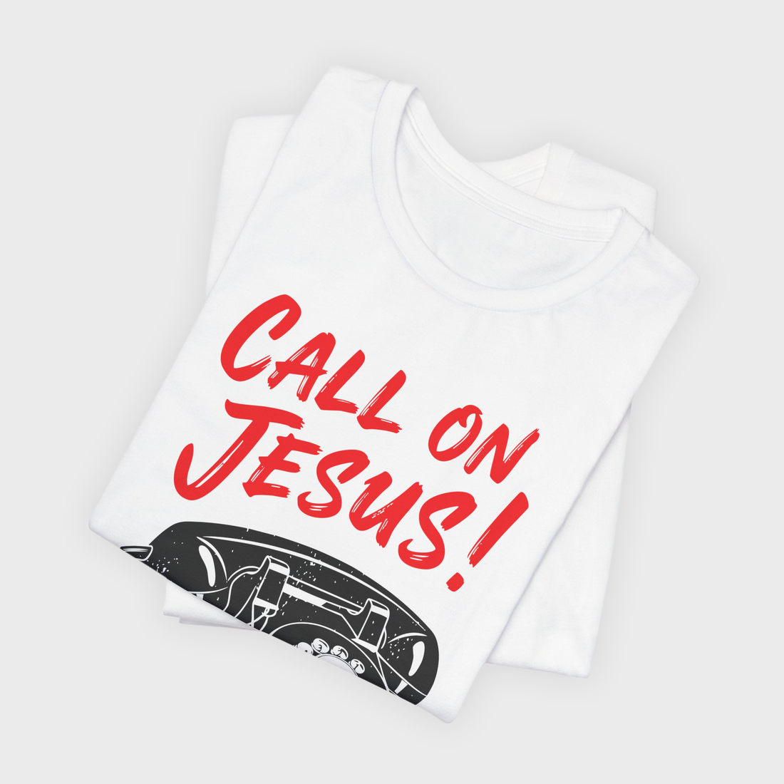 Call on Jesus Shirt, Vintage Phone Christian Tee, Bible Faith Shirt, Christian Graphic Tee, Unisex Jesus T Shirt, Jesus Saves Tee