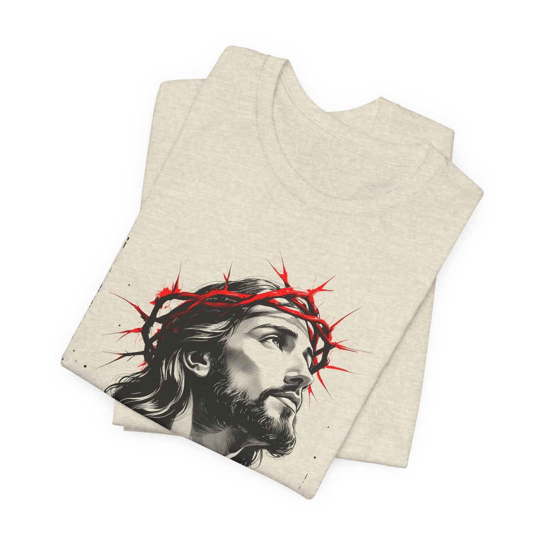 Jesus Crown of Thorns Shirt – Christian Graphic Tee – Religious Gift for Men & Women – Faith Based Apparel – Easter Crucifixion T-Shirt