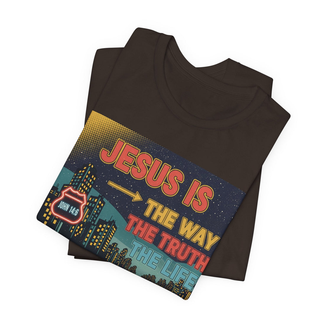 Jesus Is The Way The Truth The Life T-Shirt – Christian Bible Verse John 14:6 Car Graphic Tee – Faith-Based Streetwear