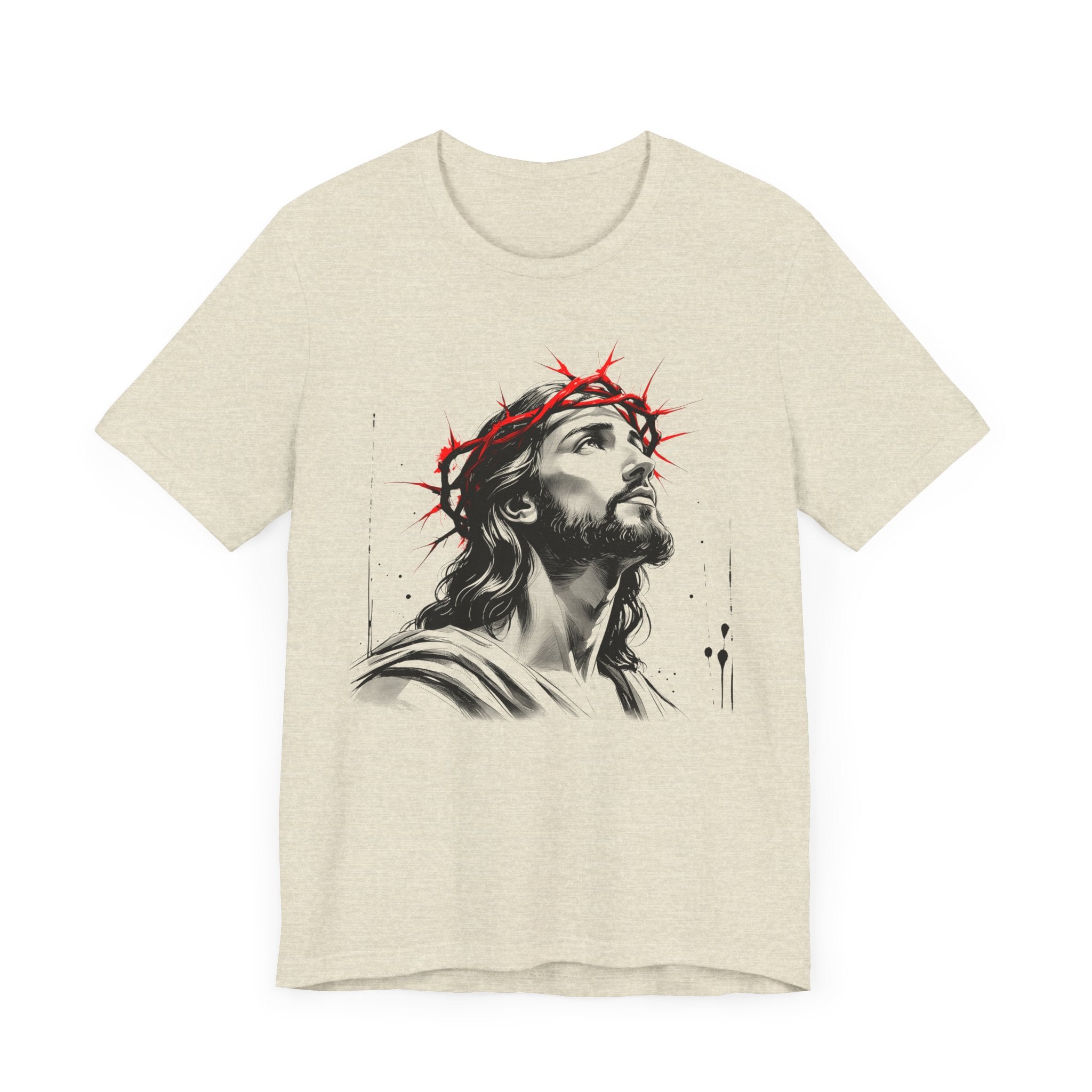 Jesus Crown of Thorns Shirt – Christian Graphic Tee – Religious Gift for Men & Women – Faith Based Apparel – Easter Crucifixion T-Shirt