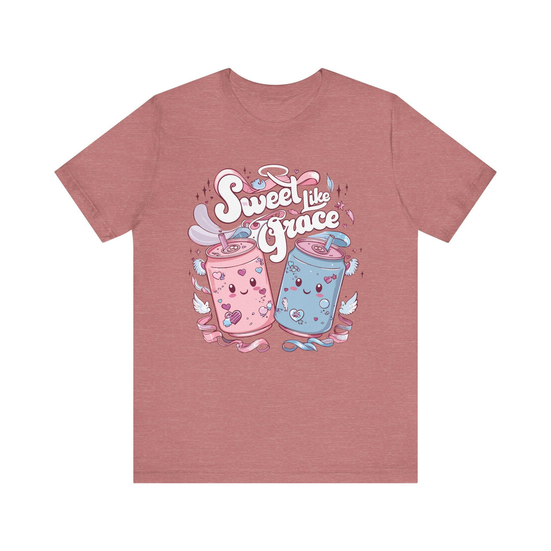 Sweet Like Grace T-Shirt, Cute Christian Tee for Women and Teens, Kawaii Faith Shirt with Bible Verse Inspiration, Pastel Jesus Apparel