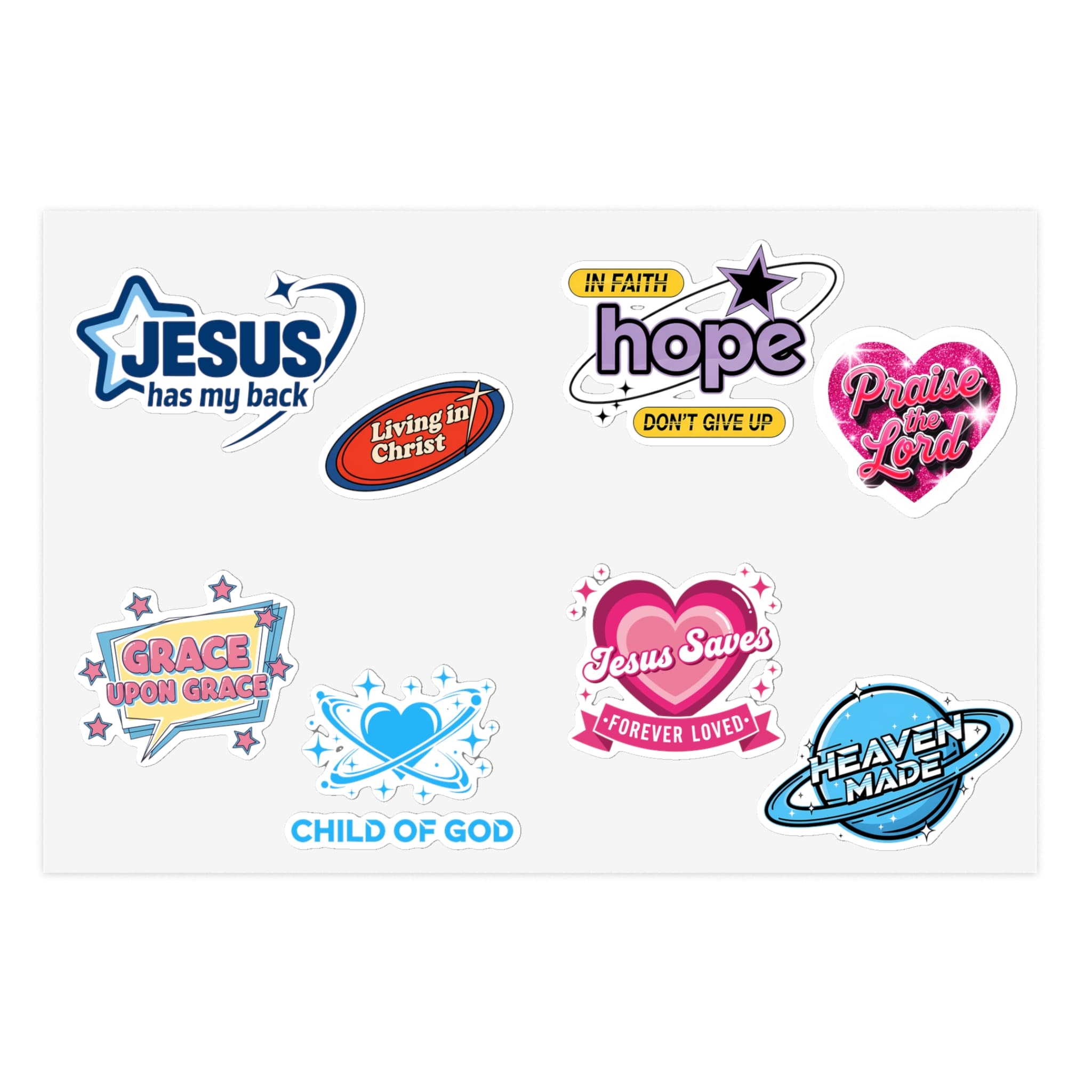 STK47 Christian Sticker Combo Pack – Waterproof Vinyl Faith Stickers with Bible Verses & Jesus Quotes – Perfect for Laptop, Bottle, Journal