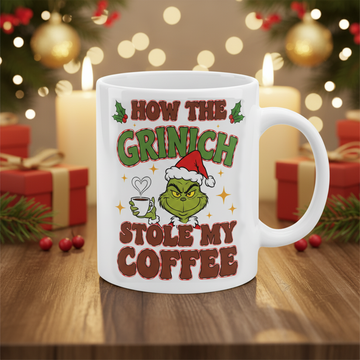 Personalized Christmas Mug, Custom Name Holiday Mug Gift, Cute Gingerbread Letter Cup, Kids Cocoa Mug, Festive Monogram Initial Mug| Mug 27