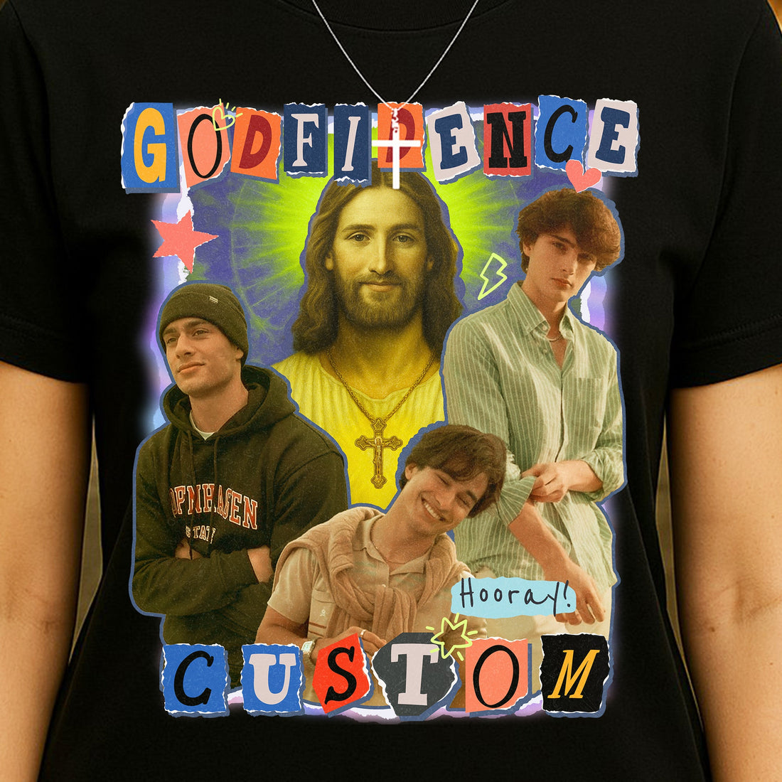 Godfidence Custom Christian T-Shirt – Personalized Faith Shirt for Men & Women – Unique Jesus Graphic Tee Gift Idea