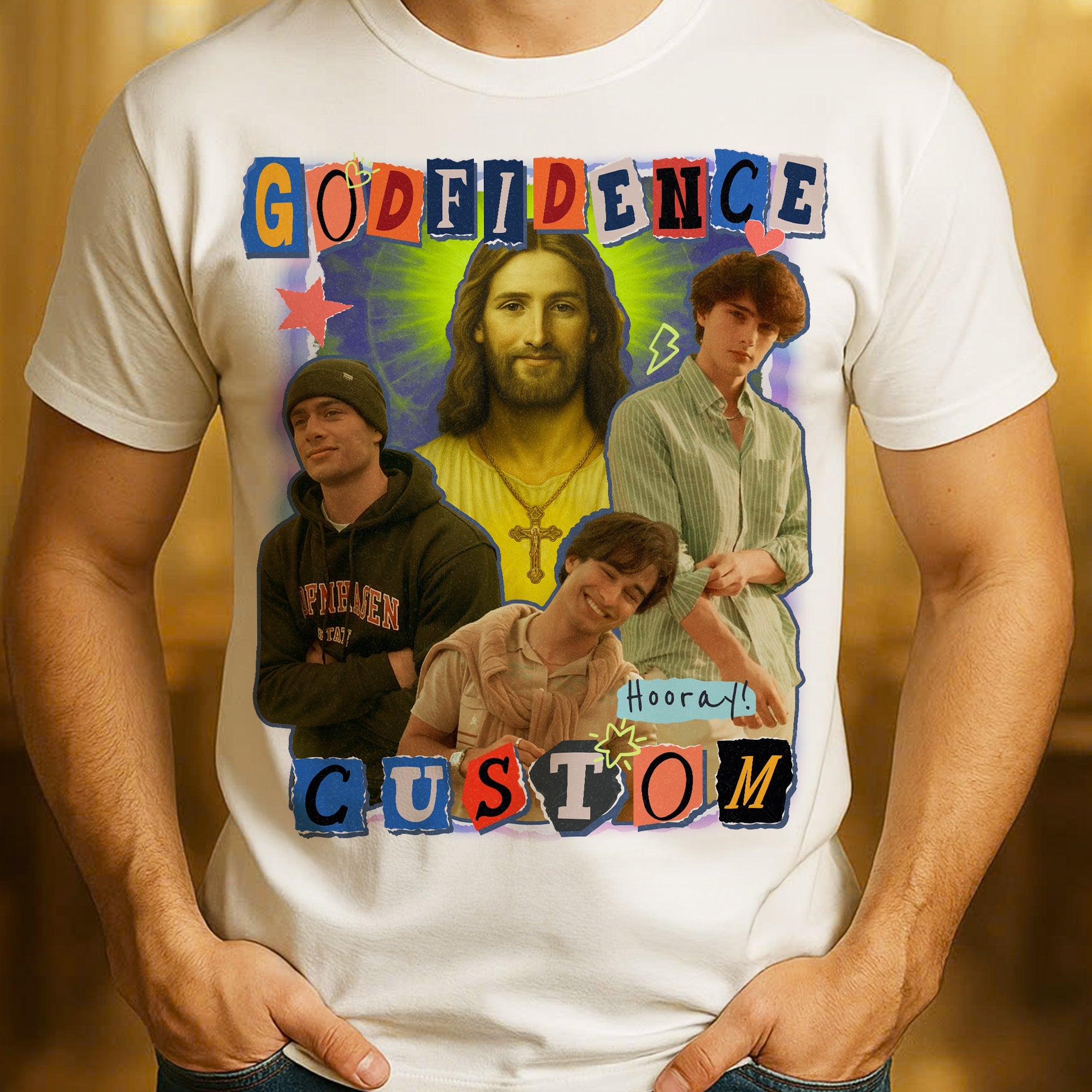 Godfidence Custom Christian T-Shirt – Personalized Faith Shirt for Men & Women – Unique Jesus Graphic Tee Gift Idea