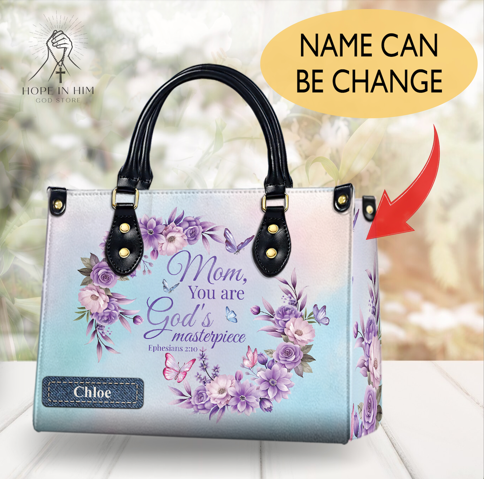 HB46-Christianartbag Handbags, Personalized Bags Mom are God's masterpiece Leather, Gifts for Women